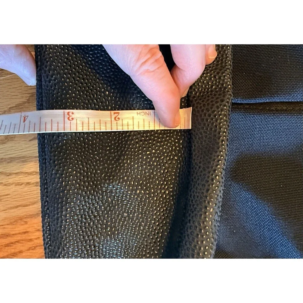 Haiku To Go Shoulder Bag Crossbody EUC Pebbled Leather Black Green